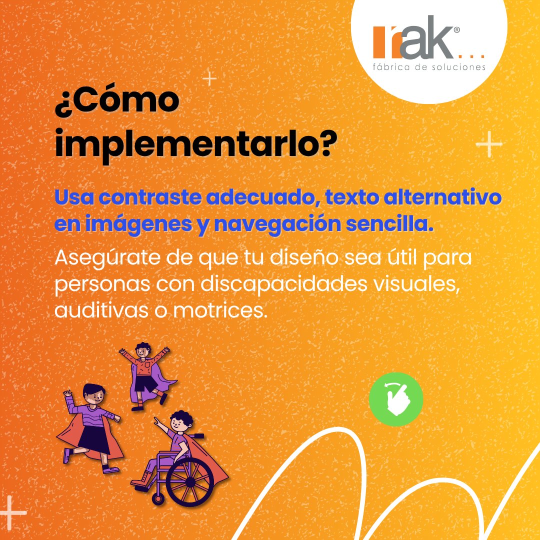 fabricarak's tweet photo. El diseño digital inclusivo es esencial para llegar a más personas. Crea experiencias accesibles y mejora la interacción de todos con tu marca. ¡Hazlo posible hoy mismo!
#AccesibilidadWeb #DiseñoParaTodos #TecnologíaInclusiva #AccesibilidadDigital #ExperienciaDeUsuario https://t.co/gvvxRB7cjb