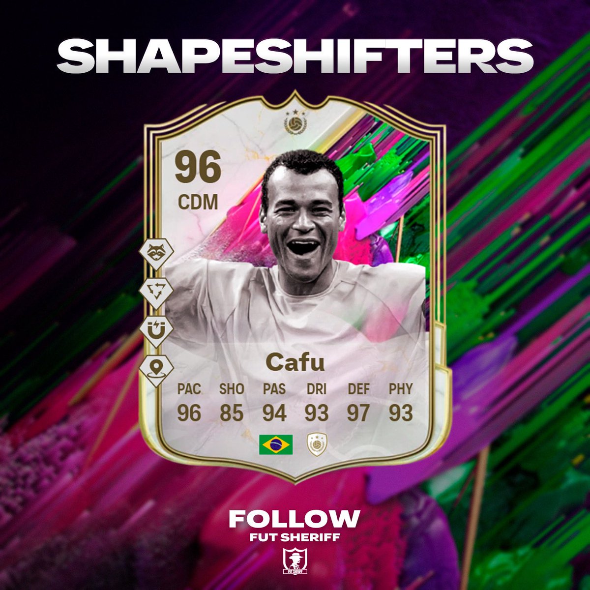 FutSheriff's tweet photo. 🚨Cafu 🇧🇷 OFFICIAL CARD as per @Fut_scoreboard ✅ #FC25 https://t.co/hHEEGmMPZn