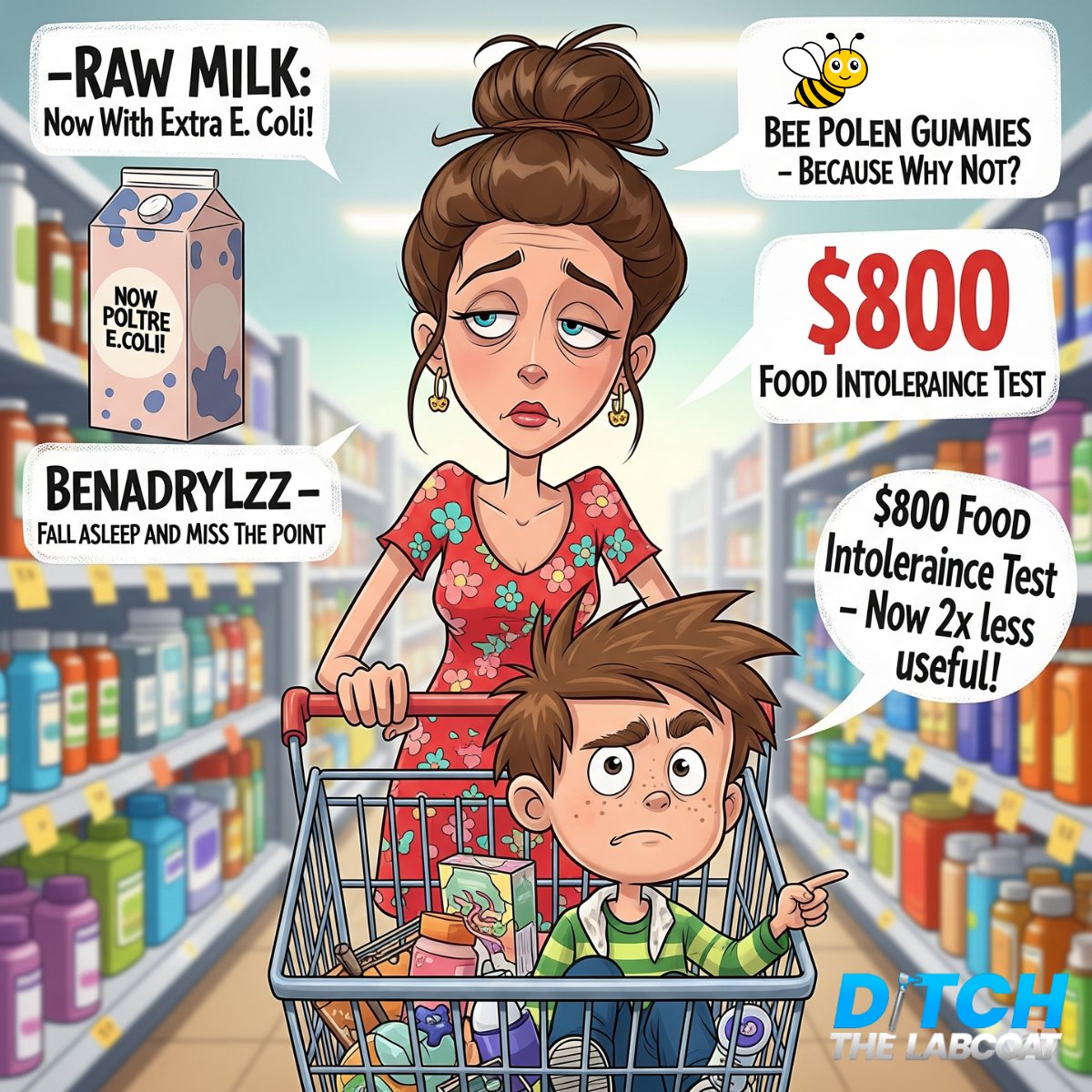 Parents of kids with allergies, eczema, or chronic cough—this one’s for you. 🐝🥛💊

Dr. Samira Jeimy returns to bust the top 10 myths in wellness &amp; allergy land—from Benadryl to raw milk to food intolerance tests.

🎧 Listen in: ditchthelabcoat.com/podcast

#Parents #KidsHealth