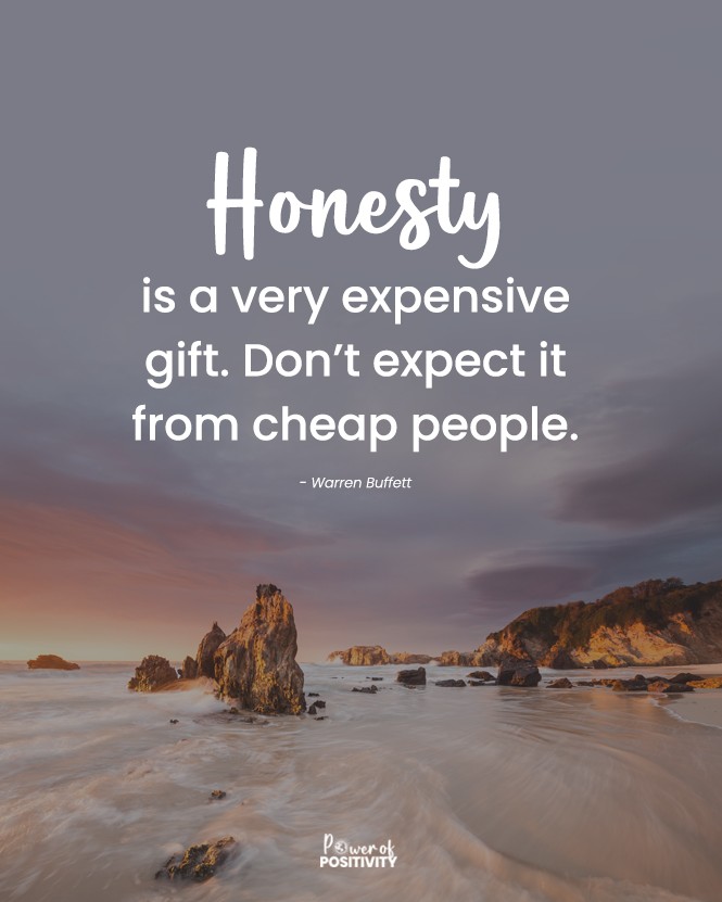 LIVEpositivity's tweet photo. Honesty is a very expensive gift. Don’t expect it from cheap people. 💎🤫 - Warren Buffett https://t.co/XMYAbFq7th