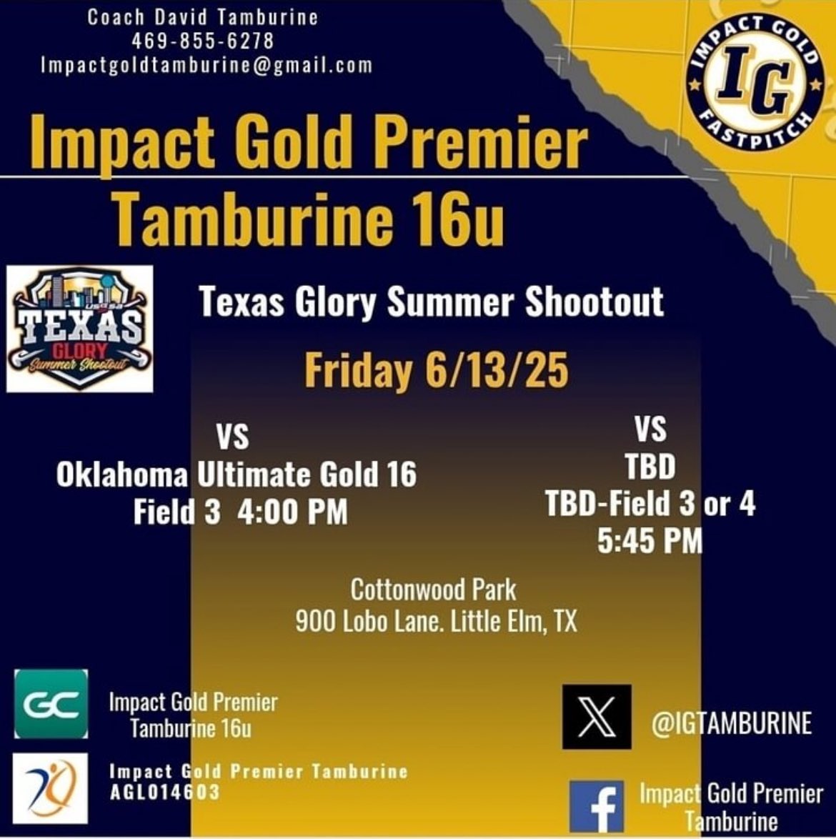 Weekend tournament schedule is set‼️