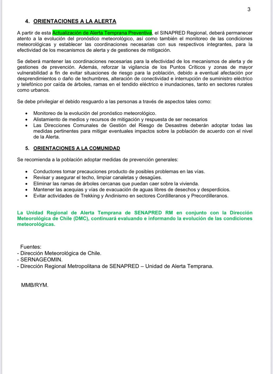 🚨Actualización Alerta Temprana Preventiva🚨#Lluvias #RegiónMetropolitana #SistemaFrontal #Santiago