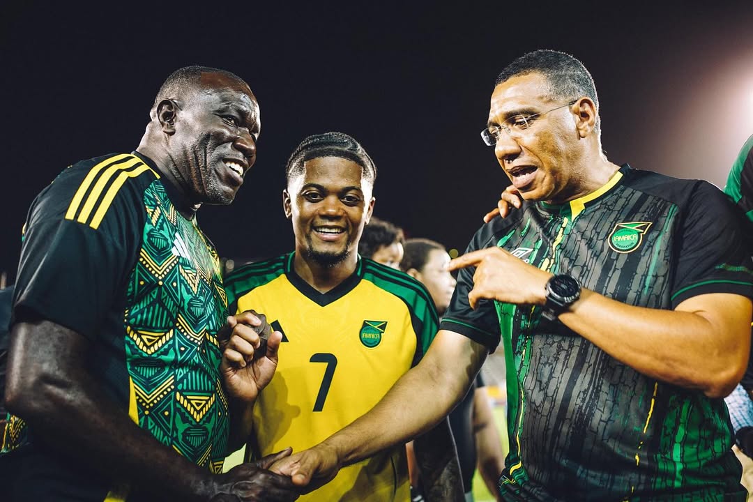 Leaders supporting the mission 🇯🇲

The Most Hon. Andrew Holness, Prime Minister of Jamaica, and the Hon. Olivia “Babsy” Grange, Minister of Culture, Gender, Entertainment and Sport &amp; Theodore Whitmore, Reggae Boy Legend, showed up and out in celebration of our Boyz.

One Jamaica!