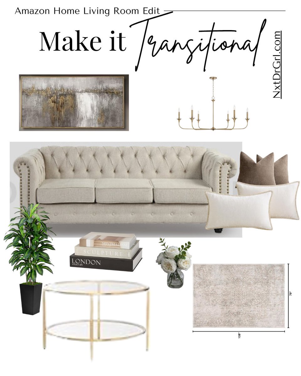 CmgrafMiller's tweet image. This Transitional Living Room Edit is all about warmth and elegance—where cozy meets classic.
The accessories really bring it to life—sometimes the little things make the biggest impact.
Shop the full look👉 tinyurl.com/muyeu333
#Ad #AmazonHome #TransitionalStyle #HomeDecor
