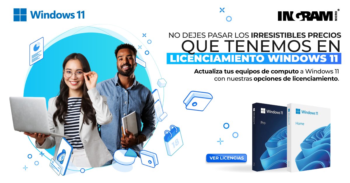 Actualiza tus equipos de cómputo a Windows 11 con nuestros irresistibles precios 💻😉
Encuentra aquí nuestras licencias: bit.ly/43vhafY 🔗

#Windows11 #Licenciamiento #IngramMicro #Cómputo