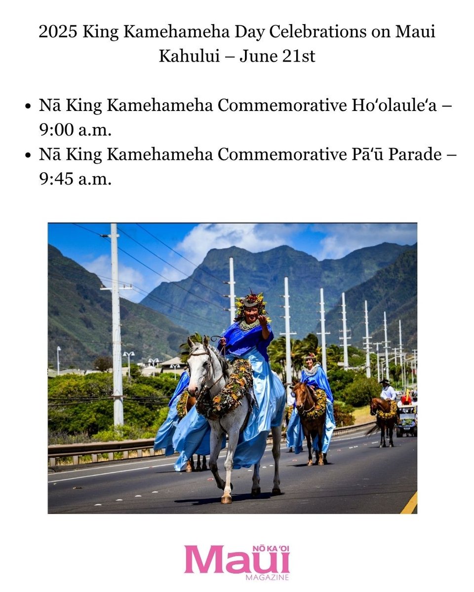 Happy Kamehameha Day! 

🌺Comment your celebration plans!

#KingKamehameha #HawaiianCelebration #MauiHawaii #IslandScenes #HawaiiLife #AlohaVibes #MauiCulture #MauiStrong #MauiCulture #SupporLocalMaui #MauiPeople #OnlyInMaui #MauiMag #HawaiianCulture #MauiNoKaOi