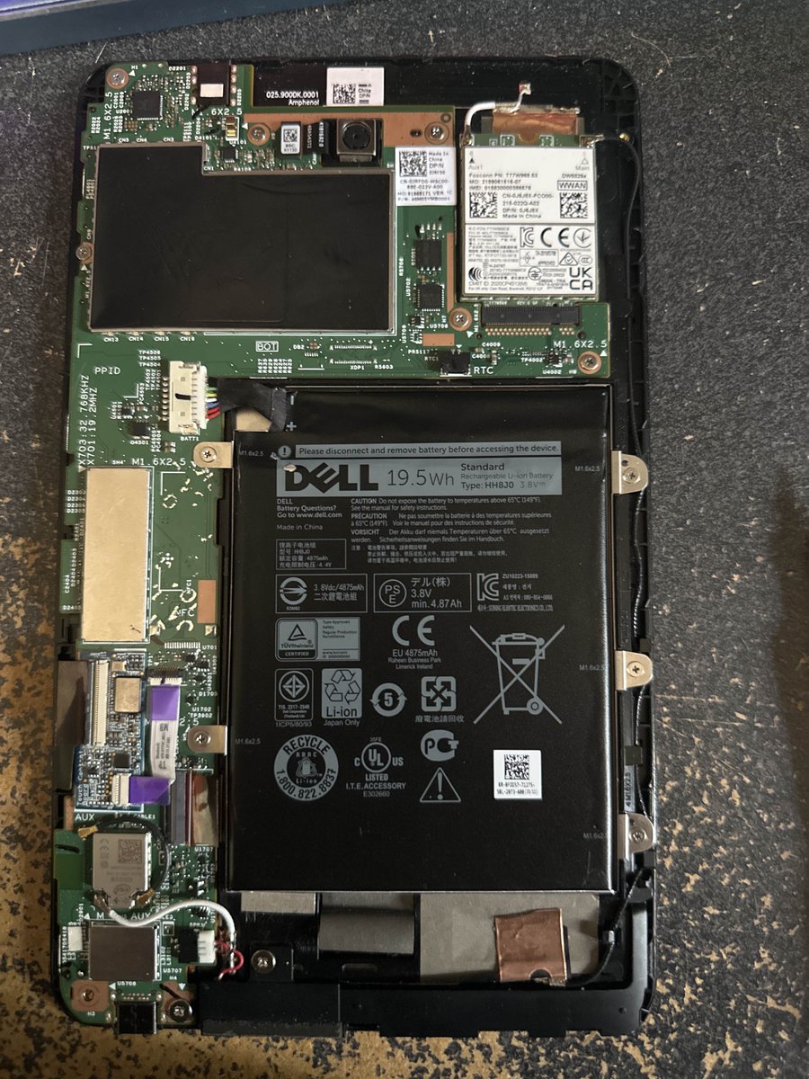 the internal layout of the rare dell venue 8 pro model 5855 for anyone who needs it, i will likely make component replacement tutorials soon as i noticed not a lot of them exist.