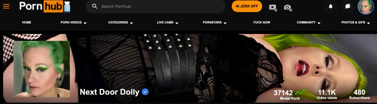 I'm a PORNHUB Verified Model now!
My new page is doing GREAT!!!
pornhub.com/model/next-doo…
I'M LOOKING FOR ANOTHER FEMALE PORNHUB VERIFIED MODEL TO SHOOT SOME SCENES WITH!
I'm in NORTHERN CALIFORNIA!   DM ME!!!