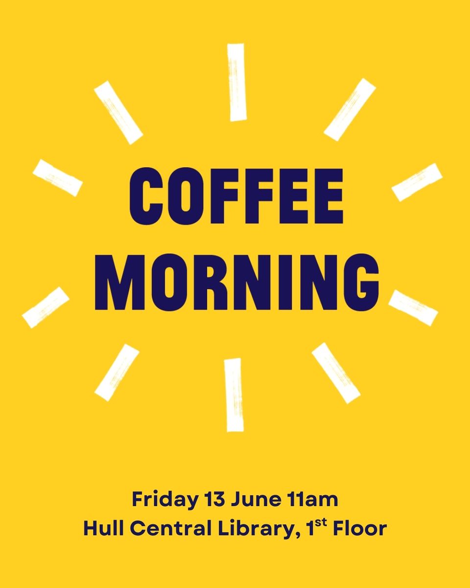 Come and find out how your local BIPC can help you start your business journey.  Hull Central Library on Friday 13 June at 11am for a chat, a cuppa, and a biscuit.

We're looking forward to seeing you.