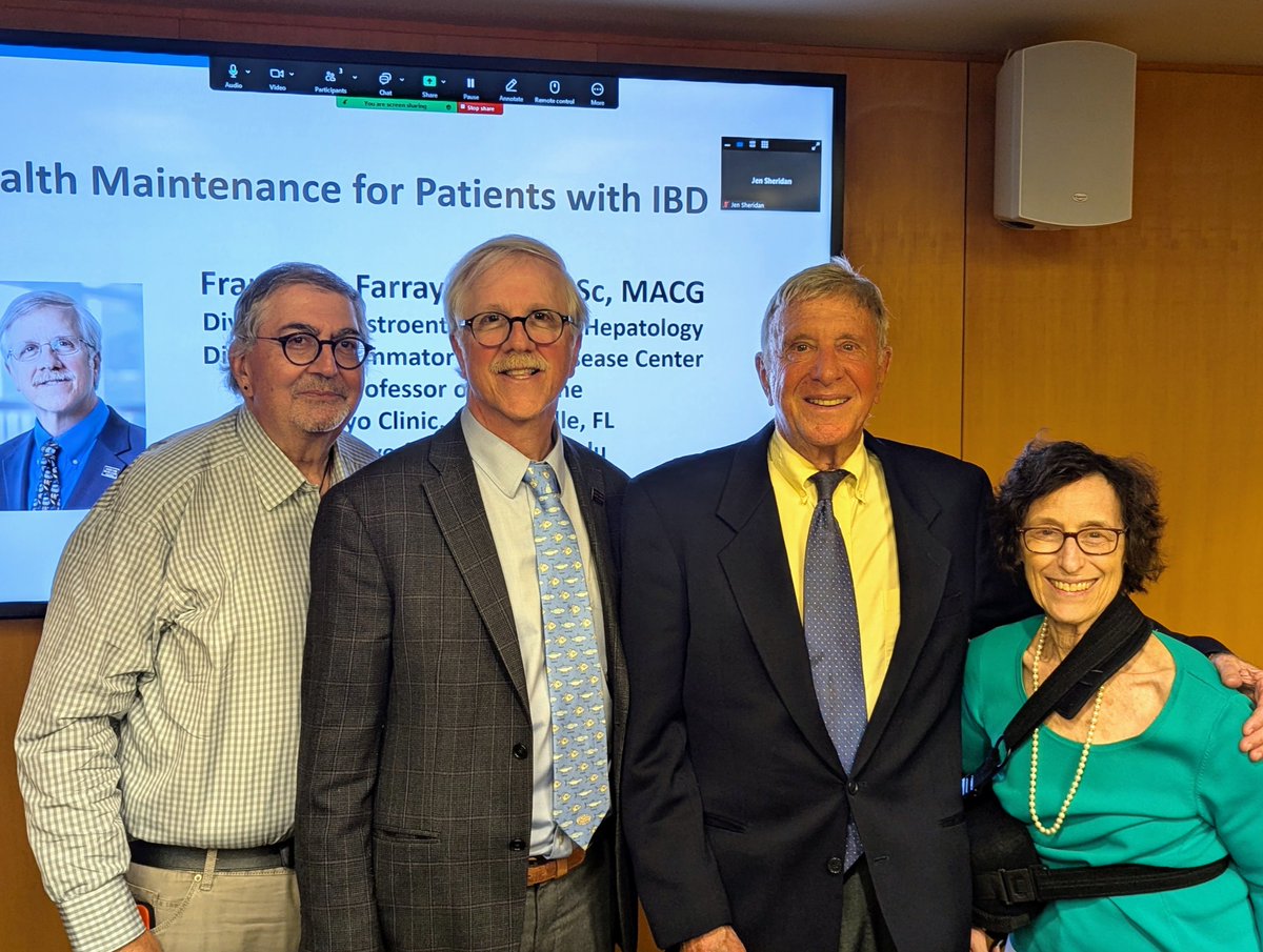 BIDMC_GI's tweet image. Such a pleasure to host Francis A. Farraye, MD, MSc, today for GI Grand Rounds as we celebrated our fourth annual Peppercorn Lectureship, named for Dr. Mark Peppercorn! We all enjoyed learning from Dr. Farraye's talk, "Health Maintenance for Patients with IBD." 🌟