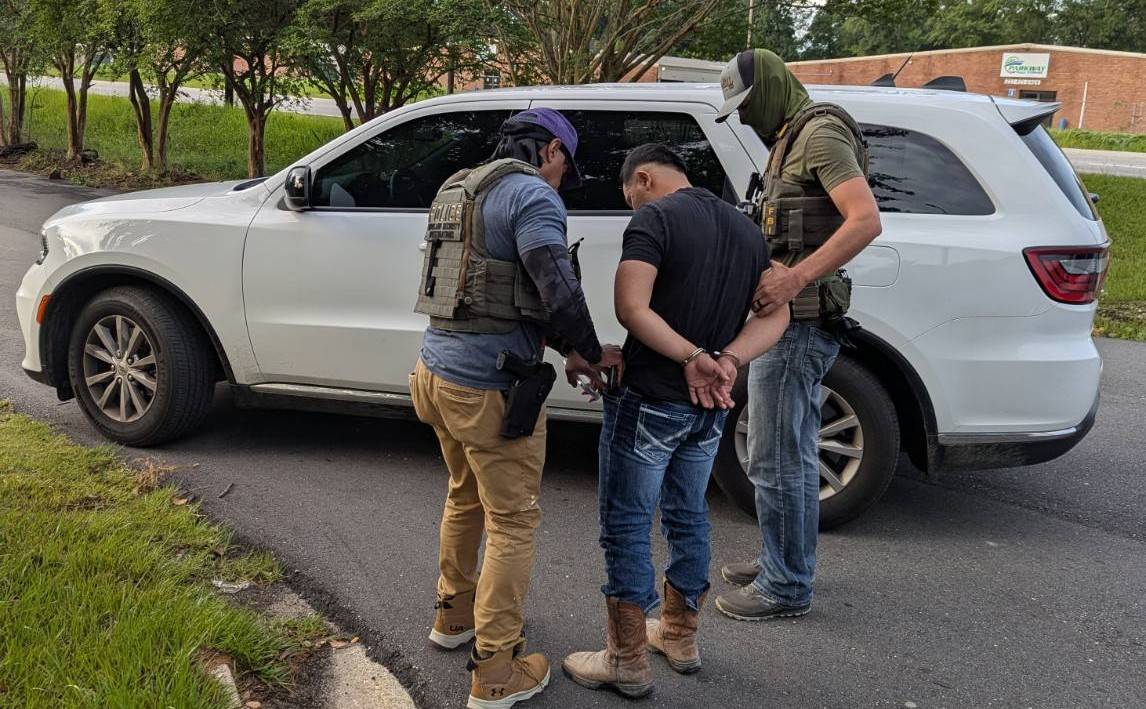 FBI Mobile in conjunction with HSI, ATF, DEA, CBP, USMS, and ERO arrested 9 individuals in the Mobile area today in an immigration enforcement operation.