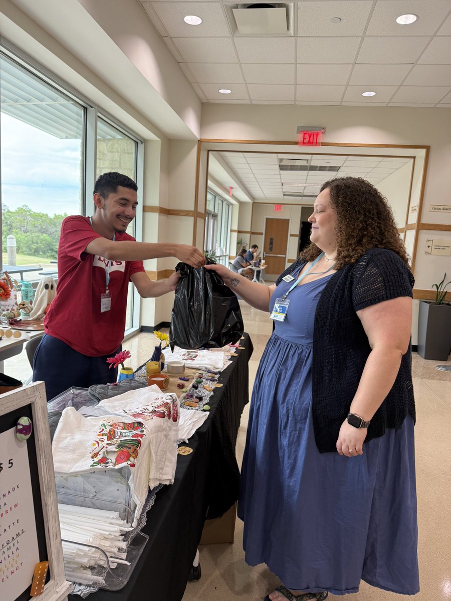 Our high school career prep students got to be a vendor at LID Con (Region XIII low incidence conference) Look at those entrepreneurs! And a big thank you to their teachers Ms. Lilly and Ms. Haralson! #ACL #smcisd #sanmarcoshighschol