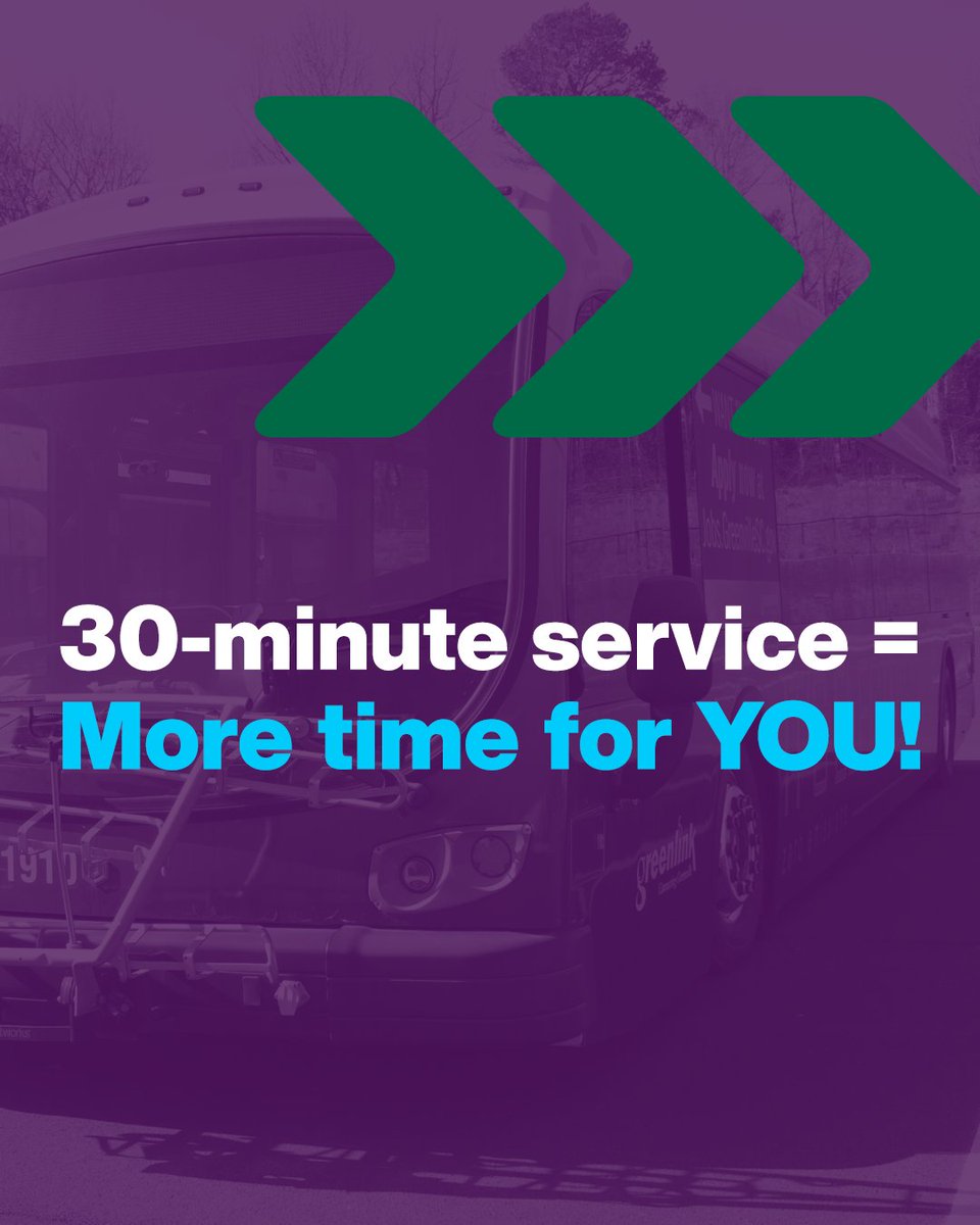 More frequent service = less waiting, fewer missed rides, and more riders! If we fund Greenlink’s 30-minute service upgrade, we can create a more connected, accessible city for everyone. Let’s invest in a better future for Greenville! 🚏🚍 letsfundtransit.com