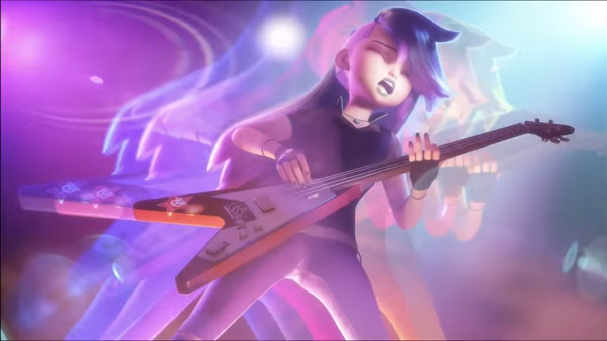 fifigami's tweet photo. Random fact the bass guitar Juleka uses is a Gibson Flying V Bass. These were discontinued in 2012 and less than 400 were made. https://t.co/XFYTSntSC5
