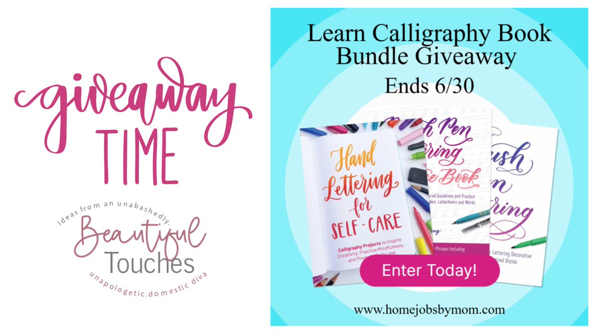 Three Divas (@btouches2) on Twitter photo Learn Calligraphy Book Bundle Giveaway - Ends 6/30 Hosted by @HomeJobsByMom <a href="/UlyssesPress/">Ulysses Press</a> | US | 18+ | ENTER HERE ---> beautifultouches.com/learn-calligra… Learn Calligraphy Book Bundle Giveaway - Ends 6/30 Hosted by @HomeJobsByMom <a href="/UlyssesPress/">Ulysses Press</a> | US | 18+ | ENTER HERE ---> beautifultouches.com/learn-calligra…