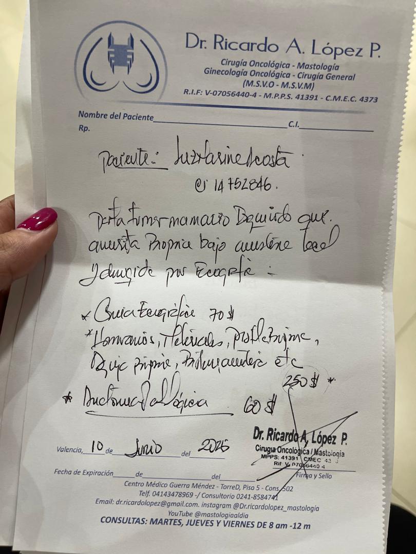 laconcubinanew's tweet photo. Una amiga necesita ayuda para una biopsia que podría determinar si tiene o no cáncer de mamas. Sale en unos 420$... A los que puedan ayudar, gracias. Zelle, Paypal y pago móvil directo al médico o la clínica. 
MIL GRACIAS https://t.co/iYiuCNYbEf