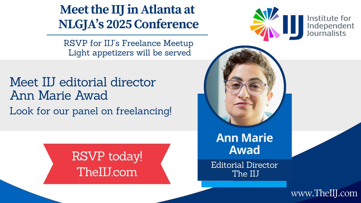 Join the IIJ at this year’s @NLGJA conference in Atlanta, GA from Sept 4-7! We will present a panel for freelancers on how to build entrepreneurial systems and demo our new quick-start freelance guide. We’re also hosting a freelance meetup! RSVP here: zeffy.com/ticketing/free…