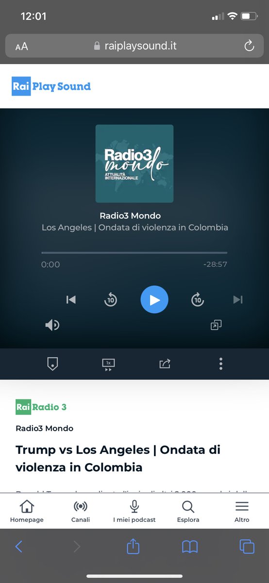 Simone Ferrari (@simone_ferrari_) on Twitter photo Oggi ho parlato con gli amici di <a href="/Radio3tweet/">Rai Radio3</a> delle recenti vicende violente che hanno scosso la Colombia: il tentato omicidio di Uribe Turbay e gli attentati di Cali. La puntata si può ascoltare qui:
raiplaysound.it/audio/2025/06/… Oggi ho parlato con gli amici di <a href="/Radio3tweet/">Rai Radio3</a> delle recenti vicende violente che hanno scosso la Colombia: il tentato omicidio di Uribe Turbay e gli attentati di Cali. La puntata si può ascoltare qui:
raiplaysound.it/audio/2025/06/…