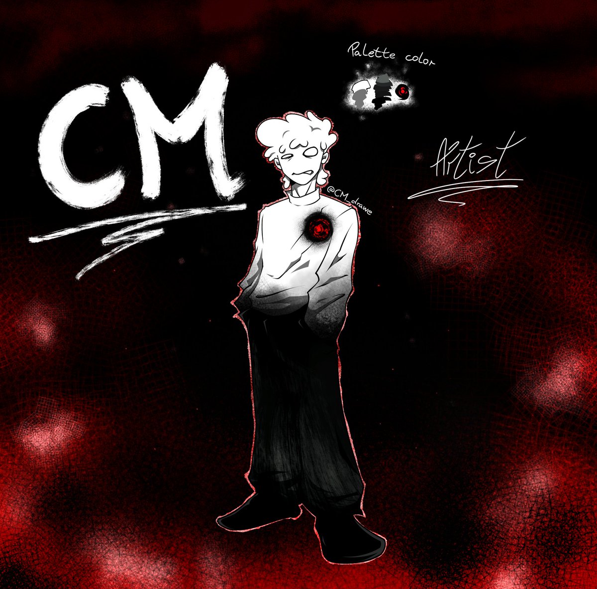 CM_drawe's tweet image. I wanted to give my OC a different look.
Maybe it's simple, but I like that style.
