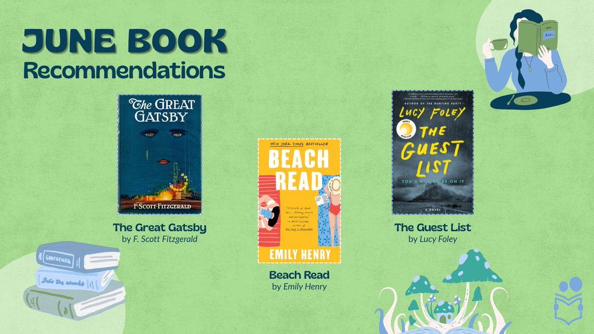 Looking for a new book? Check out our June Book Recommendations📚

➡️The Great Gatsby by F. Scott Fitzgerald 
➡️Beach Read by Emily Henry 
➡️The Guest List by Lucy Foley 

#learningbuddiesnetwork #lbn #bookrecommendations