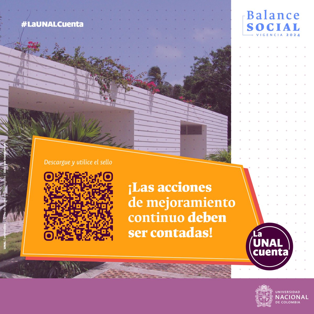 #LaUNALCuenta ¡Las acciones de mejoramiento que realizamos desde todas las sedes y dependencias de nuestra institución deben ser contadas! Descarga y utiliza el sello de Rendición de Cuentas e inclúyelo en todas tus noticias y publicaciones 👉 bit.ly/LaUNALCuentaSe… | #SomosUNAL