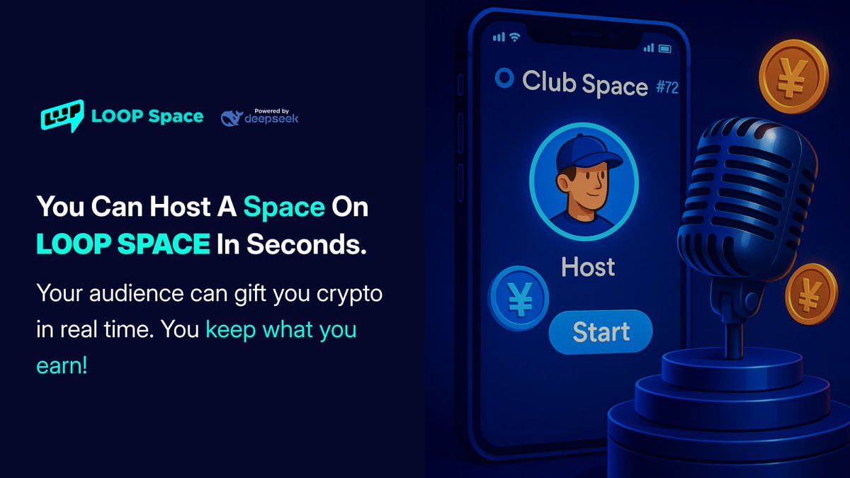 You can host a Space on Loopspace in seconds

Your audience can gift you crypto in real time

You keep what you earn

What's stopping you anon?