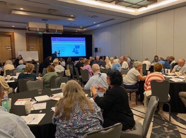 #HLAA Chapter Leaders worked hard today at #HLAA2025 sharing ways to support our 125+ chapters around the US. They're the heart of our mission, providing education &amp; connection to people with #HearingLoss in their communities. 

Find a chapter near you: hearingloss.org/find-a-chapter