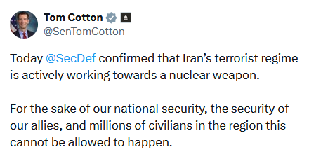 If "weapons of mass destruction" in Iran is used to justify another Middle East war and you buy it, you should be ashamed.

People have been saying for years Israel plans to pull the West into war with Iran.

It will be pretty telling if they are proven right... 

#Iran #Israel