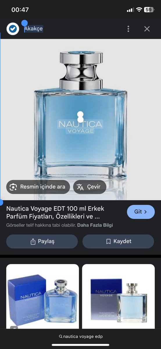 modric_mudi's tweet photo. Selamun aleyküm ahali sizlere bir sorum olacaktı izninizle  
Bu nautica voyage parfümün yapılışında edt prfüm olarak gösteriyor 
Yapan varsa kaç oranda yaptı acaba 100 ml şişe için edt olarak belirtilmiş  kalıcılık konusunda azdır diye tahmin ediyorum + https://t.co/RiTv9iVbXM