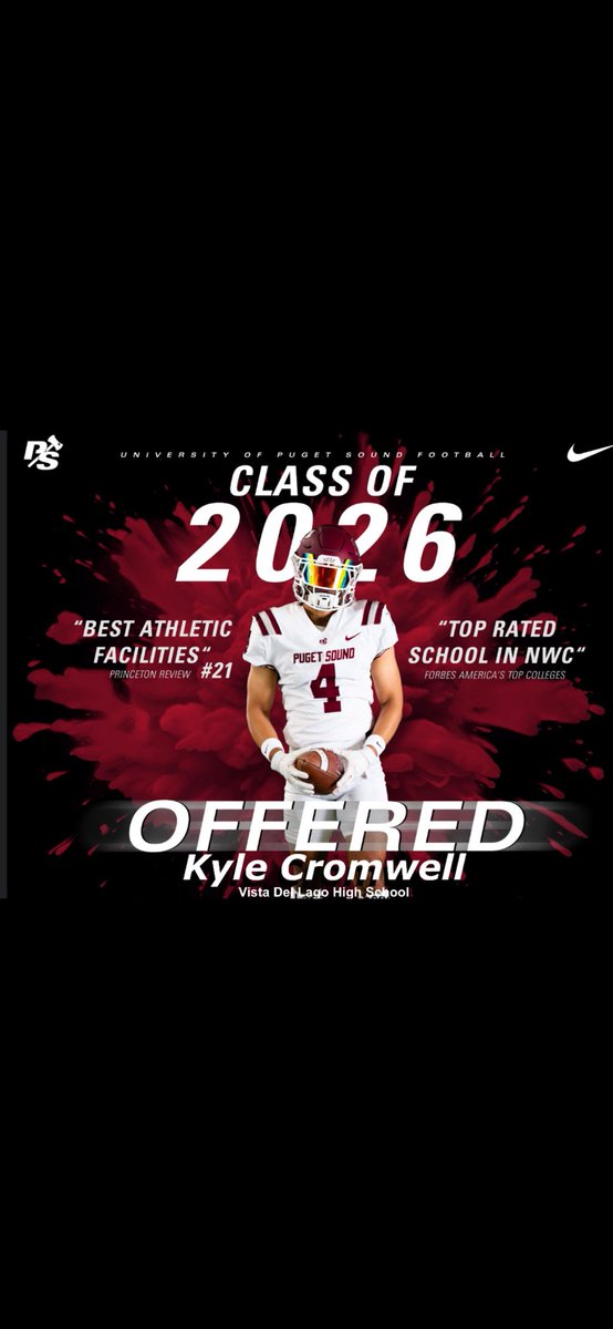 After a great day competing at camp and a great conversation with coach Carskie I am blessed to receive an offer from The University of Puget Sound!! #AGTG