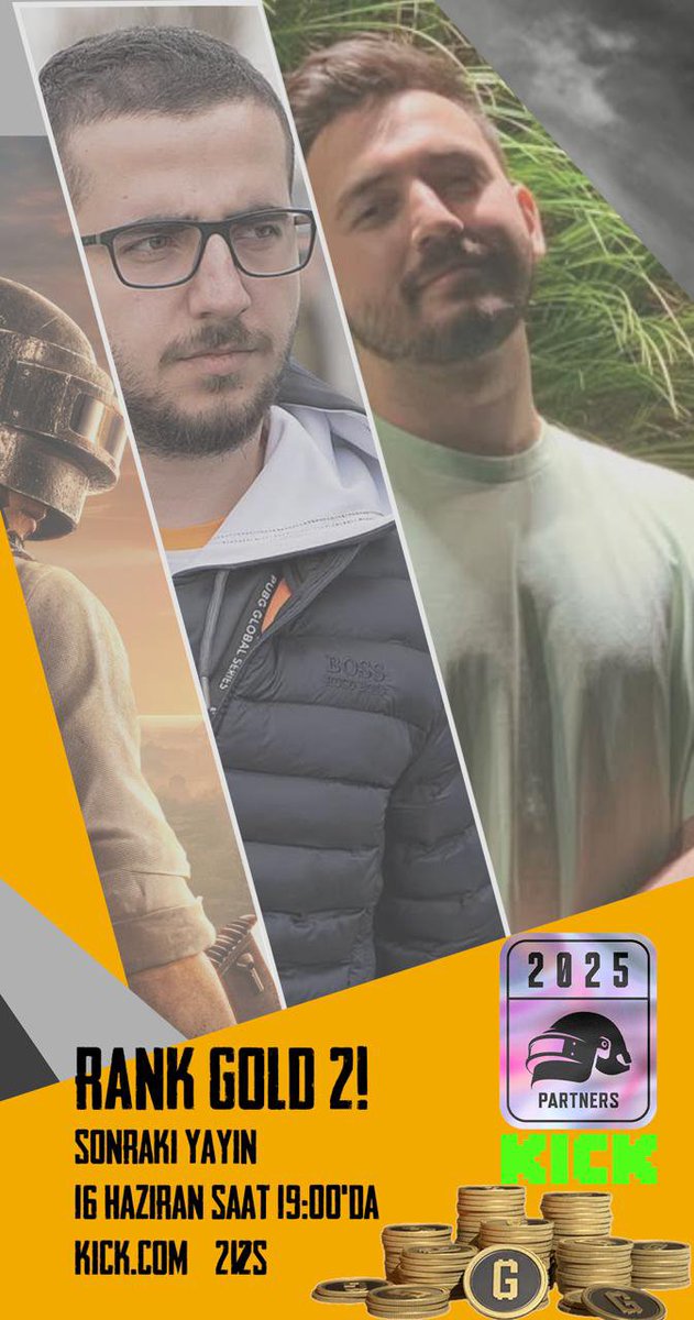 Vedatkrcy's tweet photo. PUBG bizi Partner Duo Ranked Relay Challenge’a davet etti!
İlk yayının sonunda şu anda GOLD II'deyim
Sıradaki yayınım : 16 Haziran Saat : 21.00'da
Bol çekilişli , eğlenceli anları kaçırma ! 
📺https://t.co/hIWOfezvBO
#RankedRelayChallenge #Sponsored https://t.co/Q4EoDvQc1O