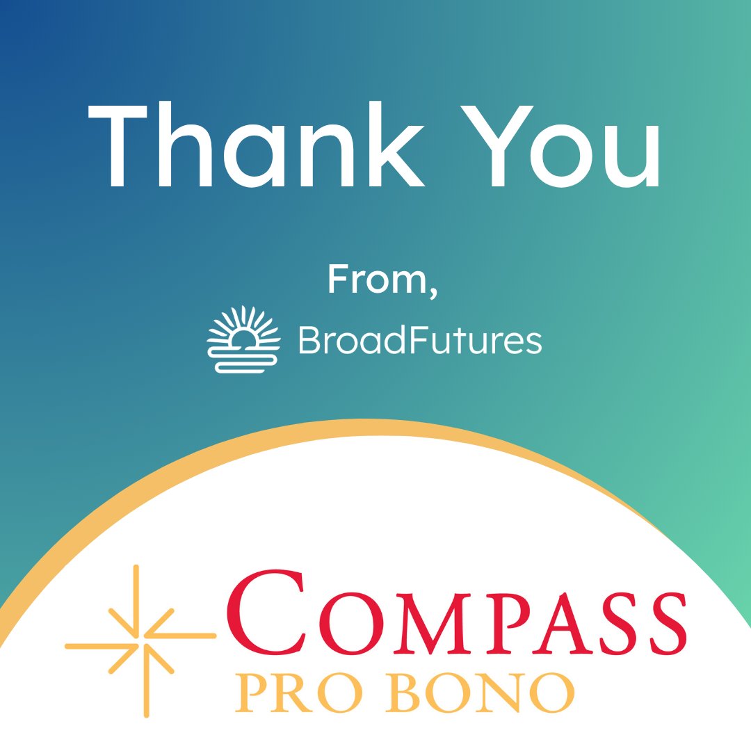 BroadFutures's tweet image. A heartfelt thank you to @compassprobono for their incredible partnership on our Strategic Alignment Project!

Thanks to their insight, we are walking away with tools and clarity that will guide us for years to come.

#CompassProBono #StrategicAlignment #Nonprofit #Neurodiversity