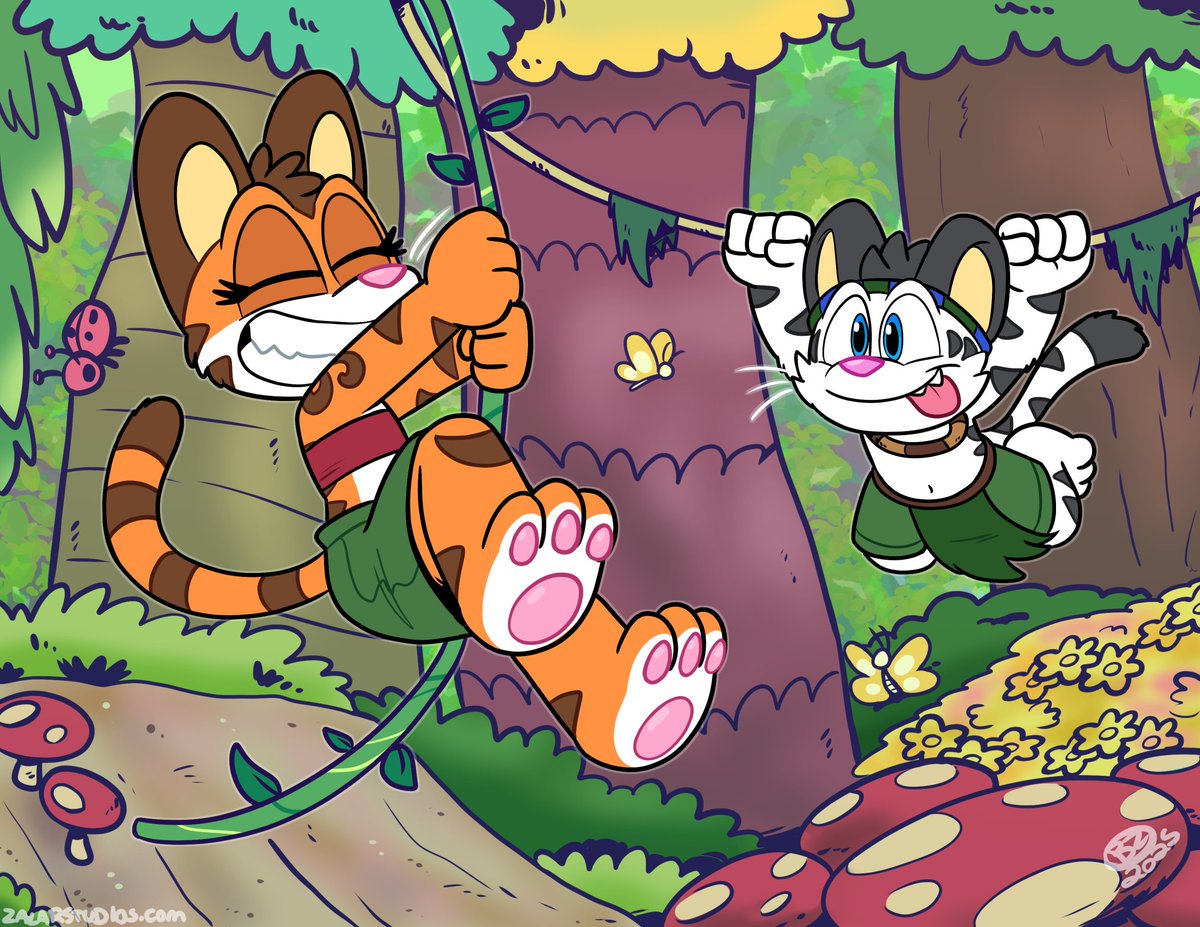 These silly goobers do be swingin' 🐯🍃