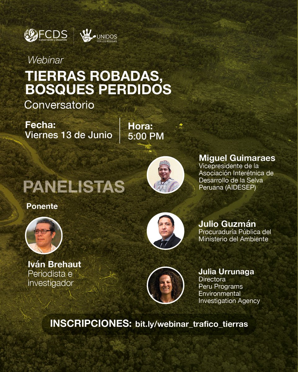 FCDS_Peru's tweet image. 📢El tráfico de tierras, la minería ilegal, la deforestación y los riesgos para las personas defensoras del ambiente están creciendo de manera alarmante en nuestra Amazonía, afectando nuestros bosques y biodiversidad. 

📄En el marco del proyecto &quot;Unidos por los Bosques&quot;, FCDS…