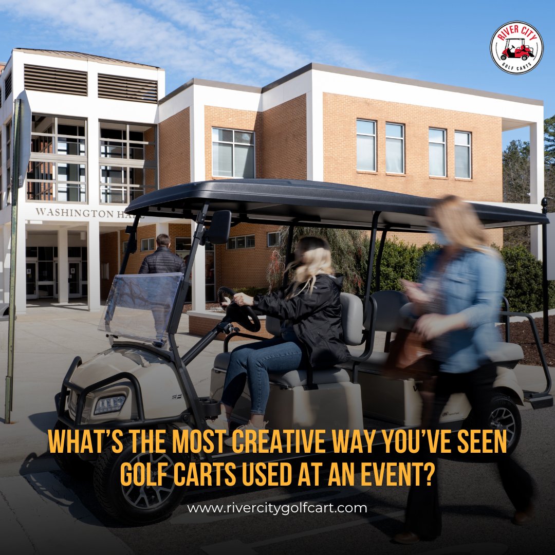 CartsRiver's tweet photo. From music festivals to sports events, golf carts are the unsung heroes of event management! 🎉 They’re used to transport staff and even VIPs across large venues.

Share your most creative golf cart sighting! 

#EventPlanning #GolfCartUses #EfficientTransport https://t.co/iB44zWDRmr