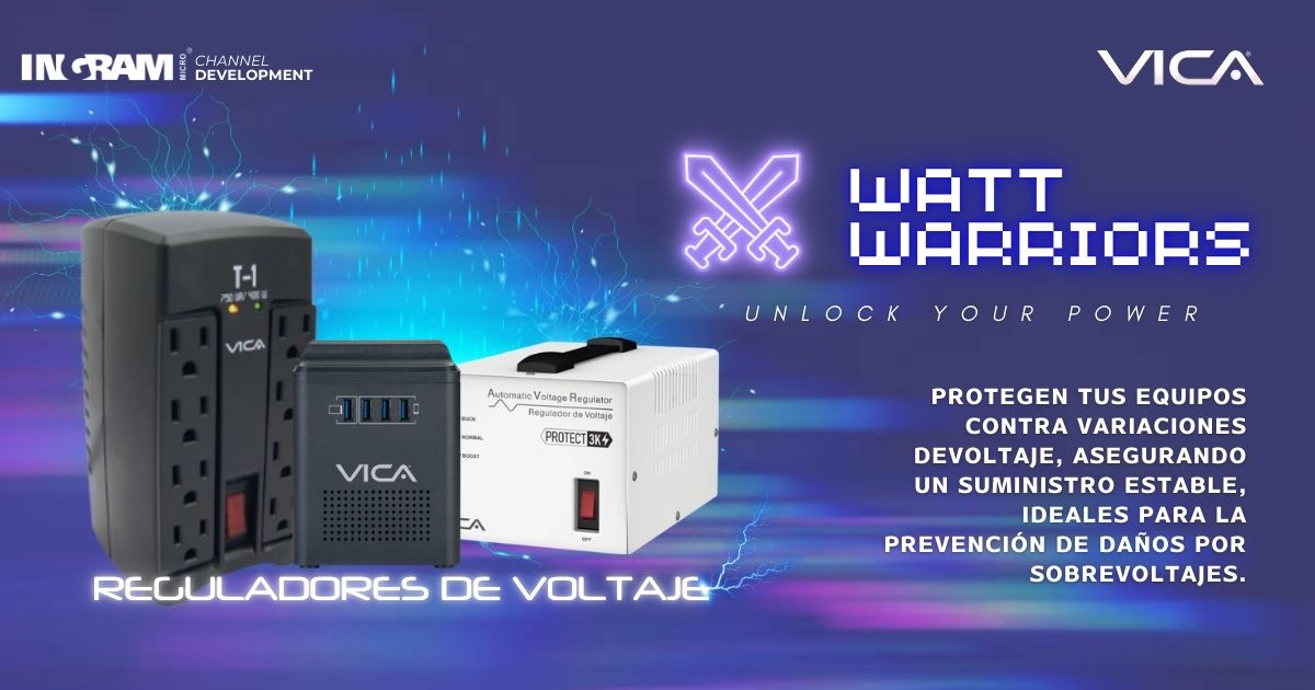 IngramMicroMx's tweet image. ⚡¡Con Watt Warriors desbloquea tu poder!
Conoce nuestra línea de Reguladores de Voltaje VICA
¿Tienes algún proyecto? ¡Nosotros te ayudamos!
📨 Contáctanos: iran.ortiz@ingrammicro.com
#VICA #ChannelDevelopment #SolucionesEnergéticas #Energy&Protect