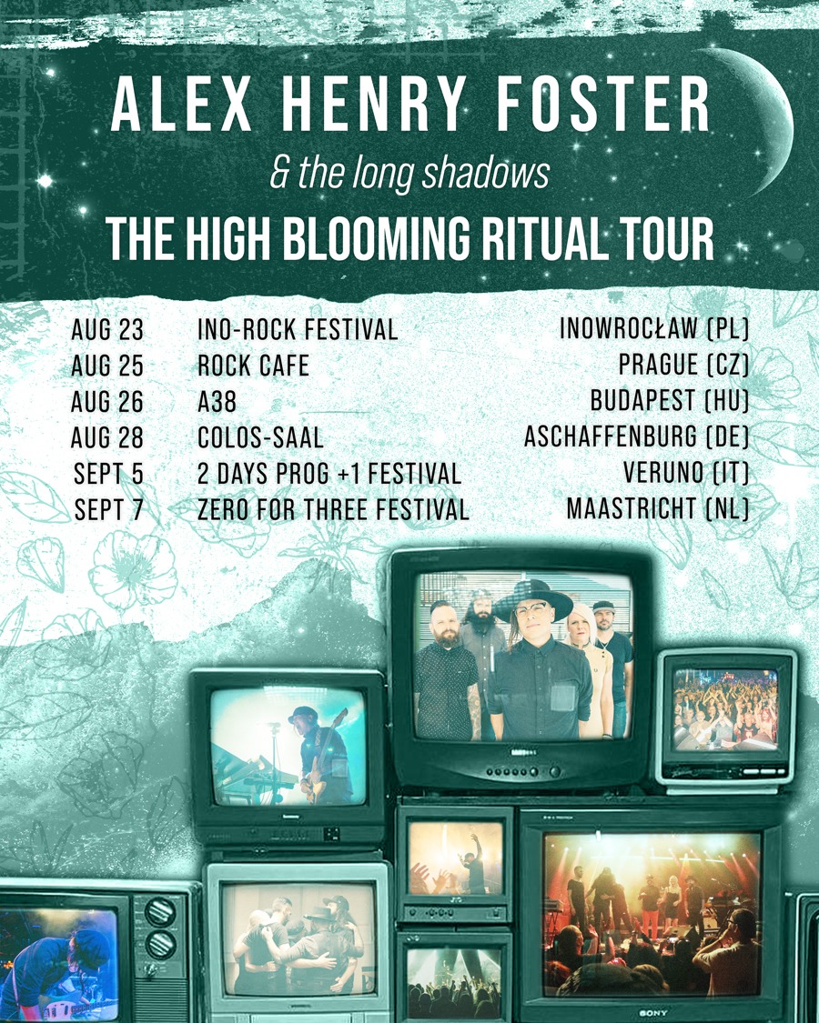 On Wednesdays we announce new tour dates.  

Alex Henry Foster kicks off the EU leg of The High Blooming Ritual Tour tour this August at the Ino-Rock Festival in Inowrocław, PL. We'll see you there!