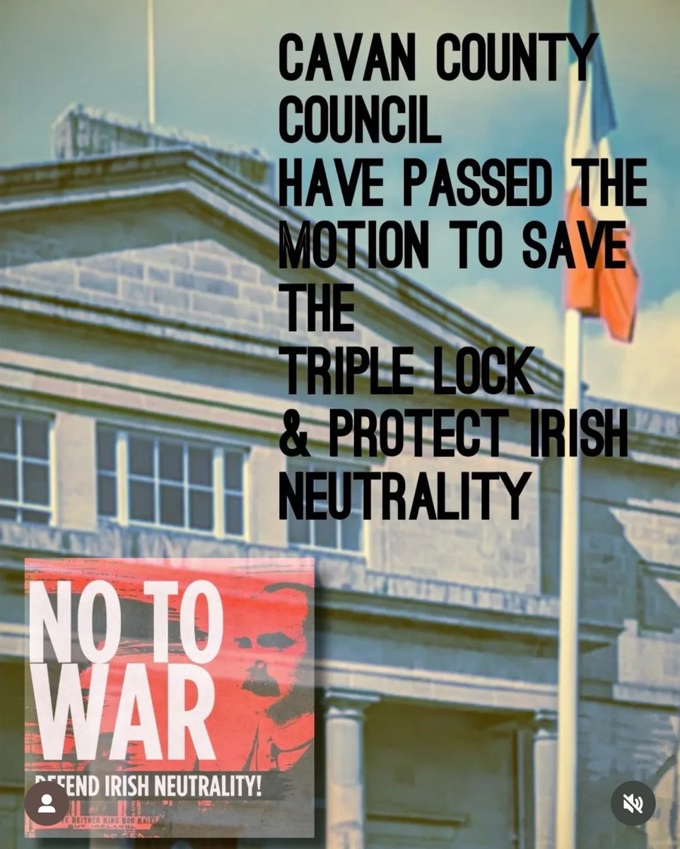 CavanSinnFein's tweet image. Hands off our neutrality!

Cavan County Council has passed a motion to save the Triple Lock &amp;amp; protect Irish Neutrality, on foot of a #SinnFéin proposal from Cllr Noel Connell. The motion was seconded and supported by SF Cllr @Conaty_Stiofan 👏

Cosain Neodracht na hÉireann!