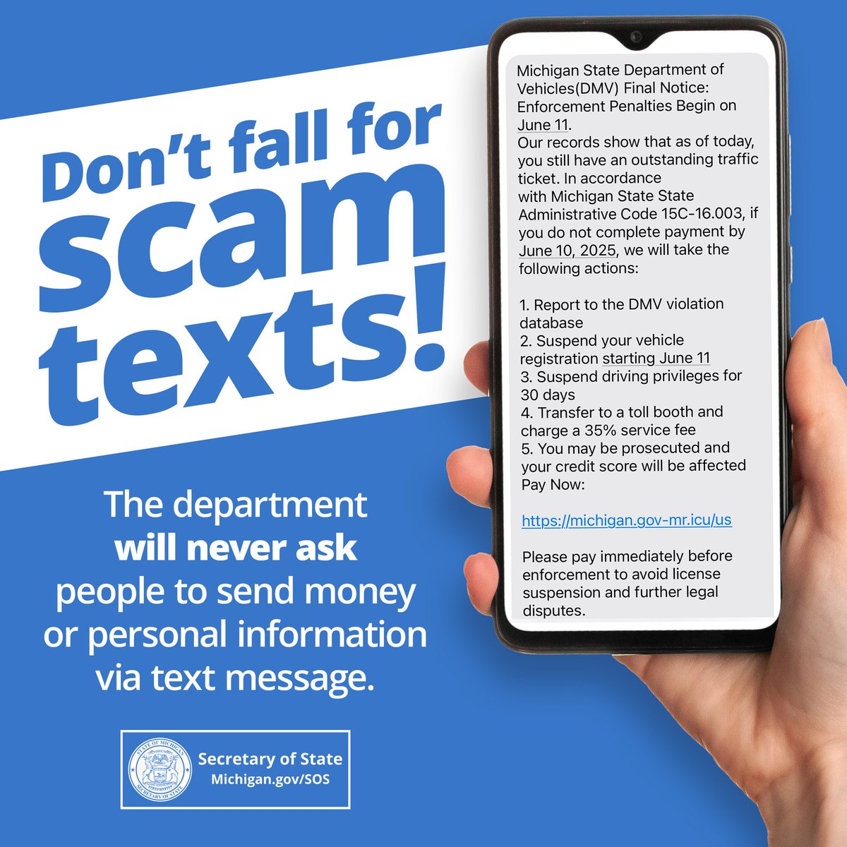 These scam texts are running rampant in ALL states - be aware! #cyber  #cybersecurity #crypto #cybersecurityawareness #cryptonews  #awarenessmatters #protectyourmoney #safetymatters #cybersafety #security  #infosec