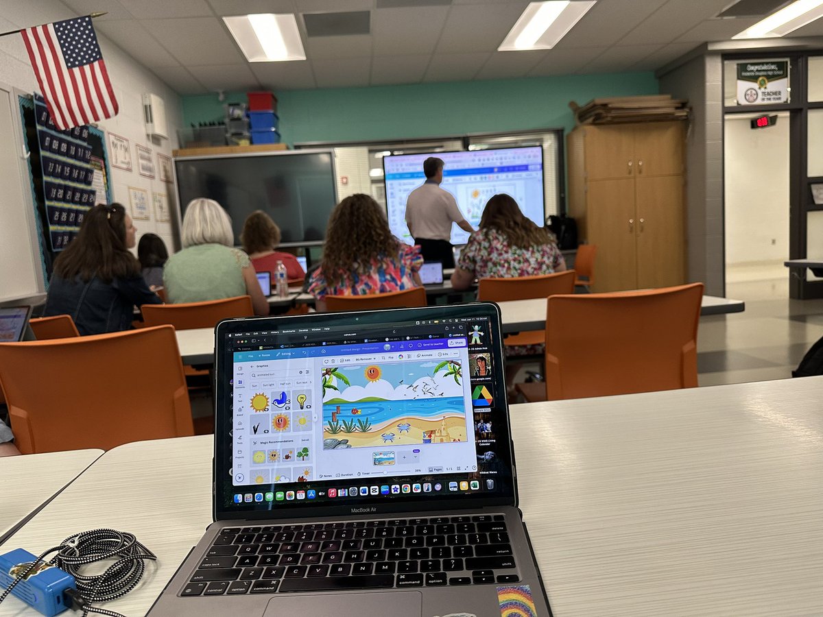 BLitt3's tweet photo. Learned a new Canva trick today and created an animated scene at Elevation Summit 2025 with @KEDCGrants #KEDCgrants https://t.co/rRlyF4E1hg