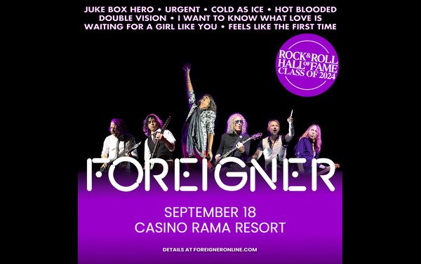 🎸 The 2024 Rock &amp; Roll Hall of Fame Inductees Foreigner are coming to <a href="/CasinoRamaLive/">Casino Rama Resort</a> on September 18th  and Y91.9 has your tickets!🎫

Keep listening to Vanessa in the mornings this week for your chance to score a pair!👏

ℹ️ y919.fm/index.php/free…
