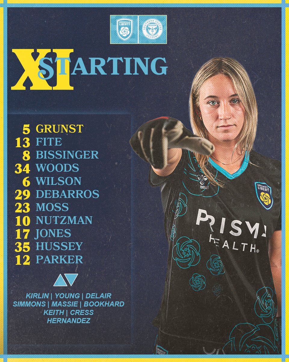 gvl_liberty's tweet photo. Today’s personnel vs. the Swarm ⬇️

#SSAvGVL | #LibertyForAll https://t.co/y683ZybiA2
