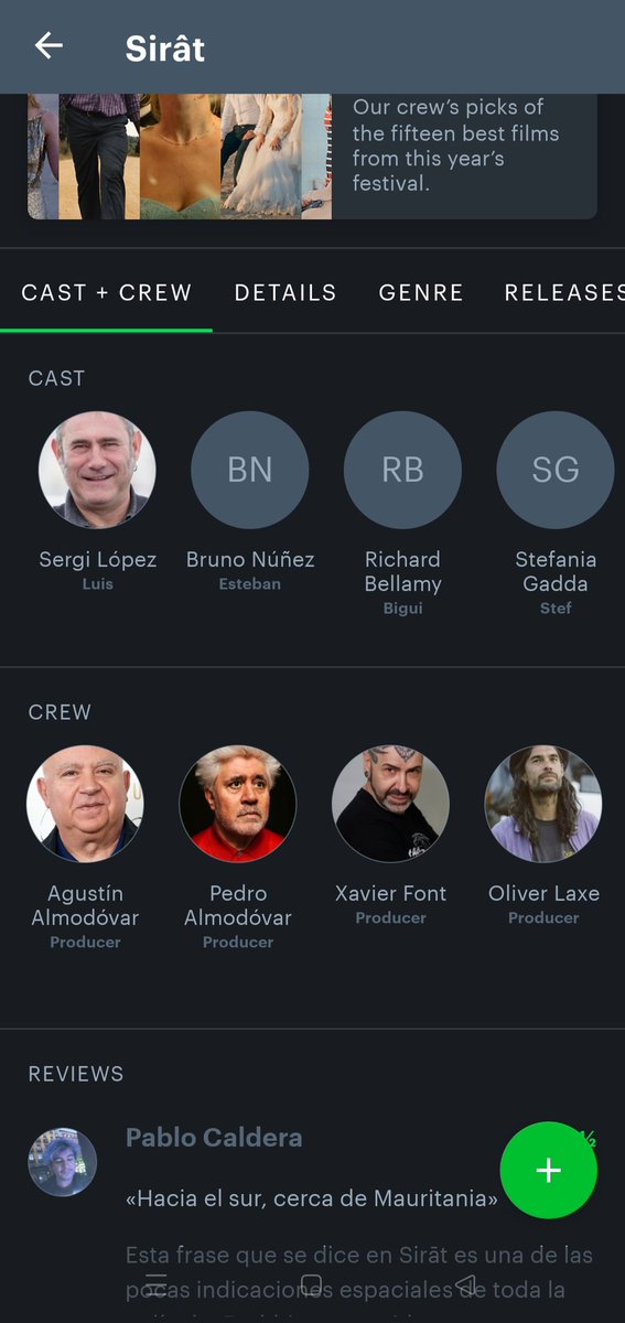 En la ficha de "Sirat" en <a href="/letterboxd/">Letterboxd</a> han confundido a <a href="/xavifontmusic/">Xavi Font</a> con Xavi Font el fundador de Locomía... 😂 (Y sí, yo también me acordé de Locomía al ver su nombre en los créditos. No me escondo). 💅🏻✨