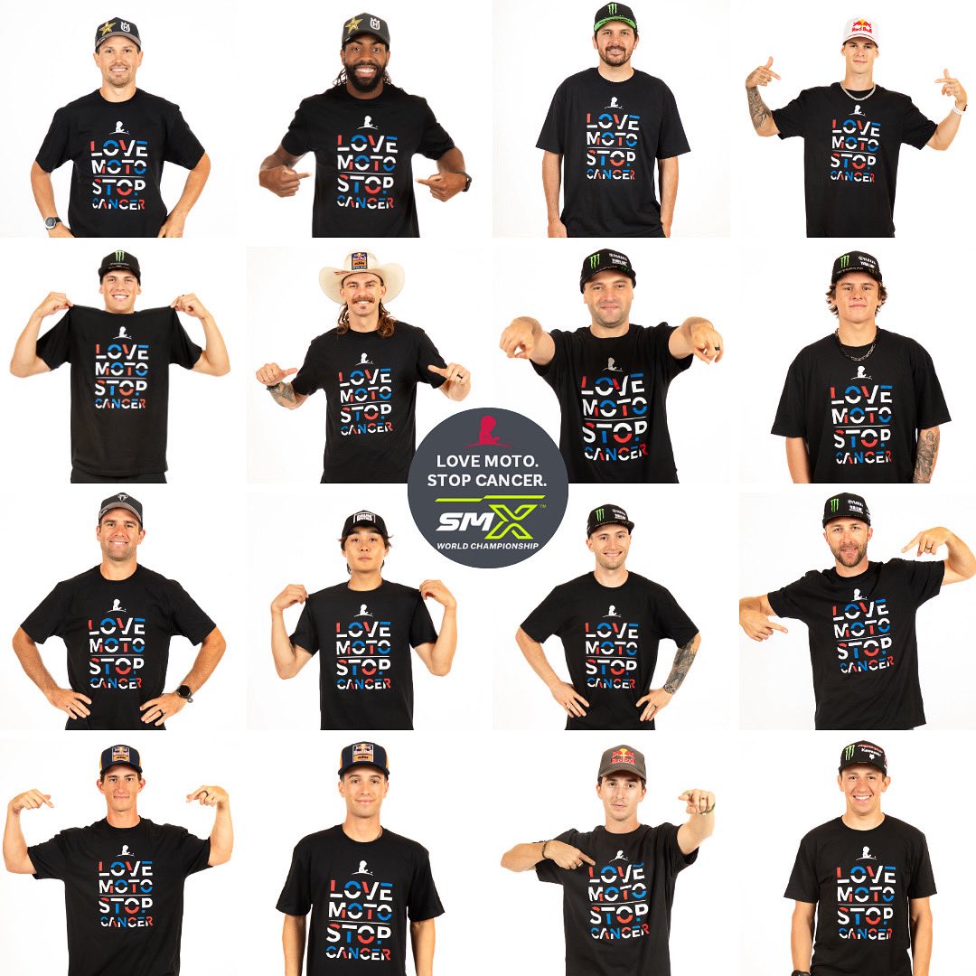 This summer, ride for more. Join us in repping the red, white, and blue for the kids at <a href="/StJude/">St. Jude</a> - where families never receive a bill for treatment, travel, housing, or food. ❤️💙

⏳ Only available this summer. Text “SUPER” to 785-833

#SMX #ProMotocross #SupercrossLIVE