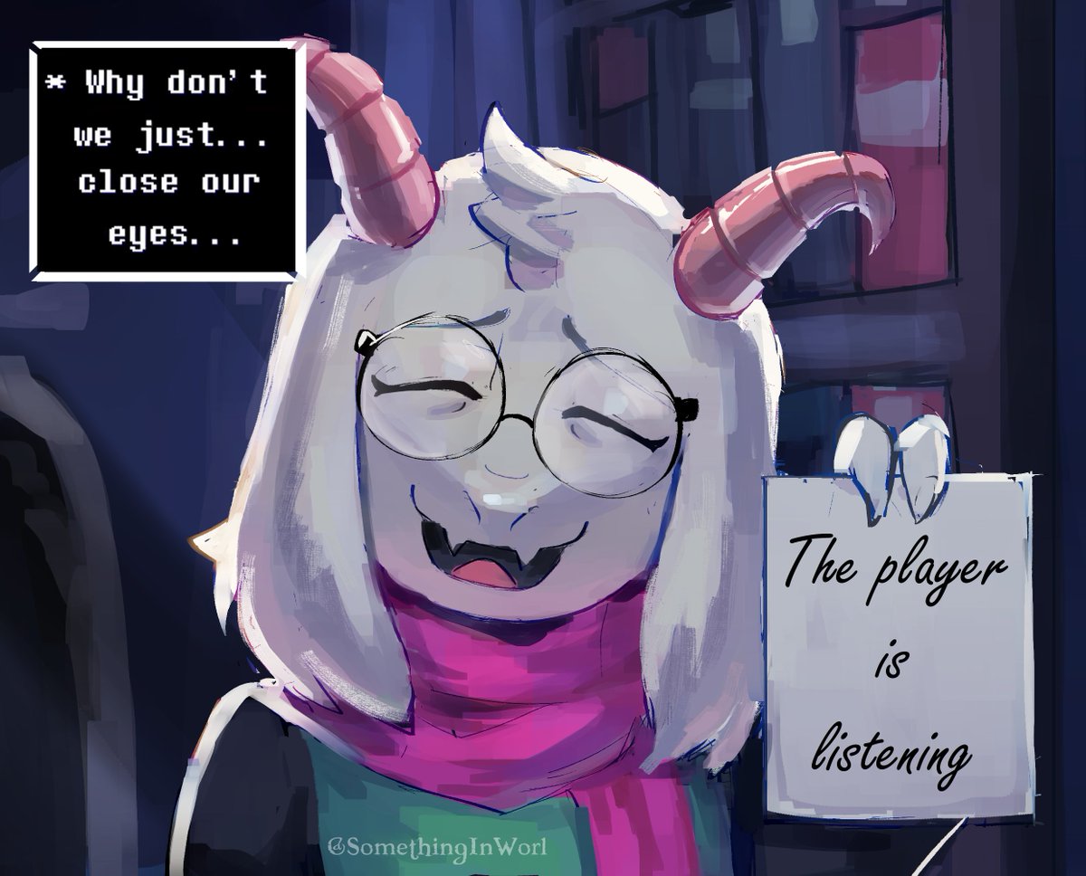 I keep thinking of this with any Ralsei scene #DELTARUNE #deltarunespoilers