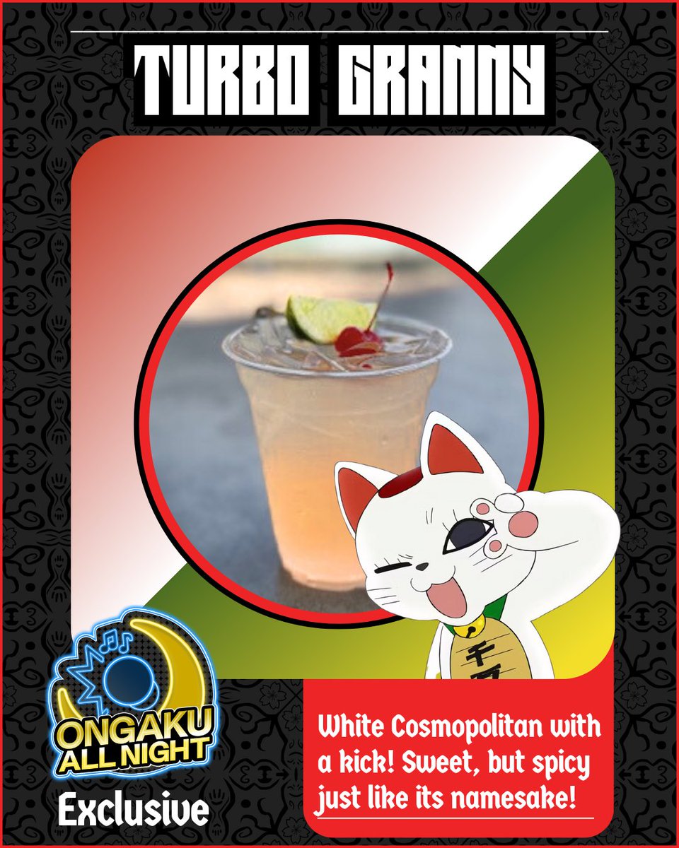 OngakuOverdrive.com on 🦋 (@ongakuoverdrive) on Twitter photo 3NINE @ Rosen Plaza will have anime-themed drinks Ongaku ALL NIGHT at <a href="/AFOupdate/">Anime Festival Orlando</a>.
Kaiju No.78 or Turbo Granny? Try them both! 🧉 3NINE @ Rosen Plaza will have anime-themed drinks Ongaku ALL NIGHT at <a href="/AFOupdate/">Anime Festival Orlando</a>.
Kaiju No.78 or Turbo Granny? Try them both! 🧉