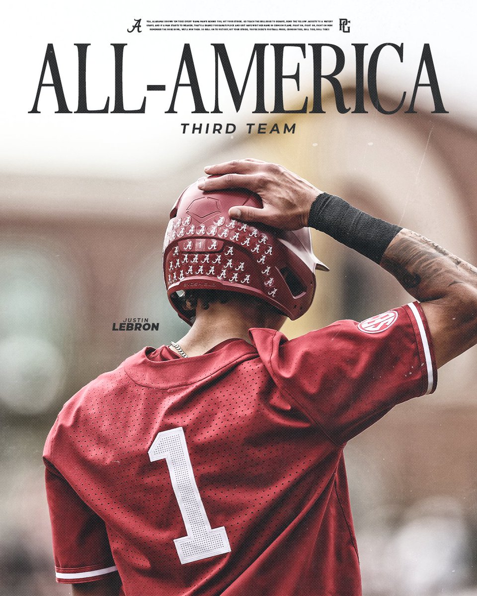 Another honor for No. 1.

<a href="/thejustinlebron/">Justin Lebron</a> I #RollTide