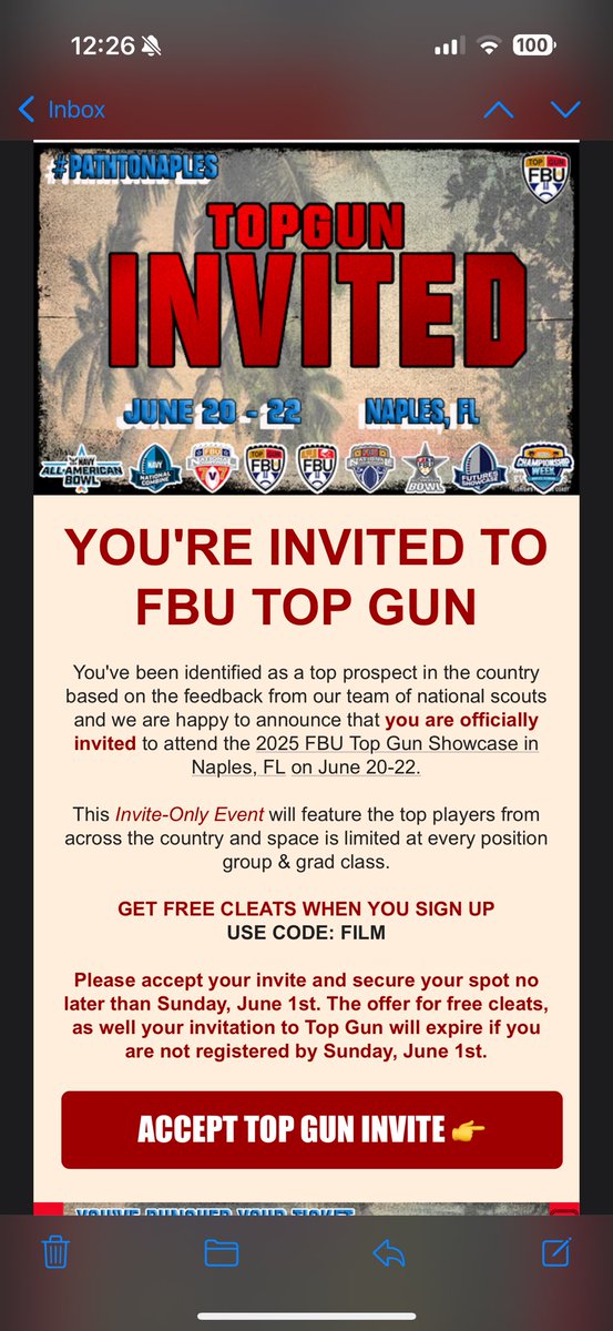 I’ll be <a href="/FBUcamp/">Football University</a> 6/20-22! Thank you for the invite Let’s Work! <a href="/JeritRoser/">Jerit Roser</a> <a href="/SWiltfong_/">Steve Wiltfong</a> @On3Recruits <a href="/Andrew_Ivins/">Andrew Ivins</a> <a href="/UncommitedFBall/">The Uncommitted Football</a> <a href="/TheUCReport/">Billy Tucker</a> <a href="/PrepRedzoneLA/">Prep Redzone Louisiana</a> <a href="/LAvsAllYall/">Louisiana vs. All Y’all</a> <a href="/DemetricDWarren/">Demetric D. Warren</a> <a href="/Rivals/">Rivals</a> <a href="/CraigHaubert/">Craig Haubert</a> <a href="/catapultsports/">Catapult</a> <a href="/MandevilleFB/">MandevilleFB</a> <a href="/TomLuginbill/">Tom Luginbill 🇺🇸 🏈</a> <a href="/SDSports/">Signing Day Sports</a>