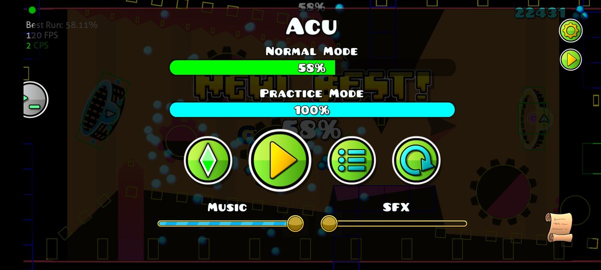 ACU IN 2 RUNS (58 + 52 - 100) LFG