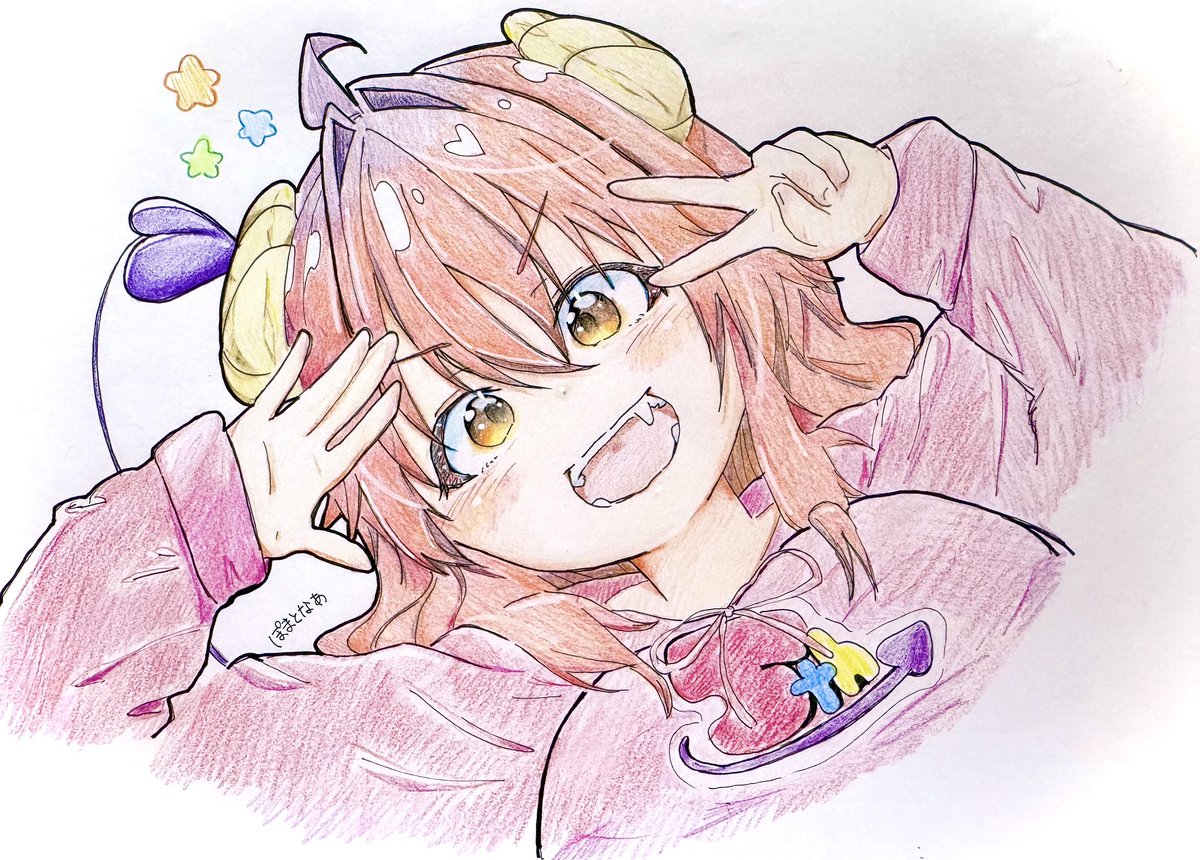 pomarumayu's tweet image. ちょっとお調子乗りのパーカーシャミ子

ルーズリーフに描いたらいつもと塗った感じ違くて描いてて楽しかった